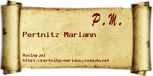 Pertnitz Mariann névjegykártya